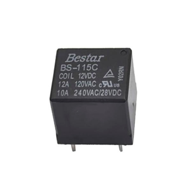 Реле электромеханическое силовое BS-115C-12A-5VDC 5VDC 120VAC 12A 19x15,5x15,2mm Bestar (P/N BS-115C-12A-5VDC)