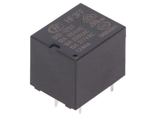 Реле электромеханическое силовое HF3FF/024-1ZT 24VDC 250/277VAC 10A 19x15,2x15,5mm Hongfa (P/N HF3FF/024-1ZT)