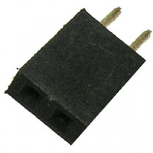 Гнездо на плату PBS-1x02 2 контакта шаг 2,54mm RUICHI (P/N PBS-1x0.2 2)