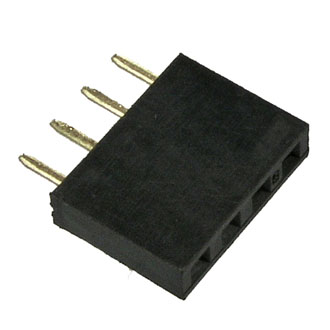 Гнездо на плату PBS-1x04(DS1023-1*4SF1) 4 контакта шаг 2,54mm Connfly (P/N DS1023-1*4SF1)
