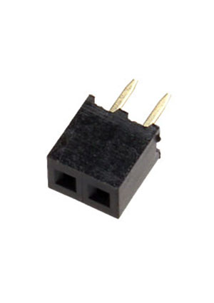 Гнездо на плату PBS-1x02(DS1023-1*2SF1) 2 контакта шаг 2,54mm Connfly (P/N DS1023-1*2SF1)