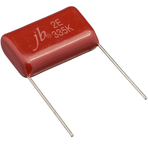 Конденсатор металло-полиэстеровый CL-21 0,22 uf 250 v 10% 14x12,5x8,5mm Pitch 10mm JB Capacitors серия JFB (P/N JFB02E224K100000B)