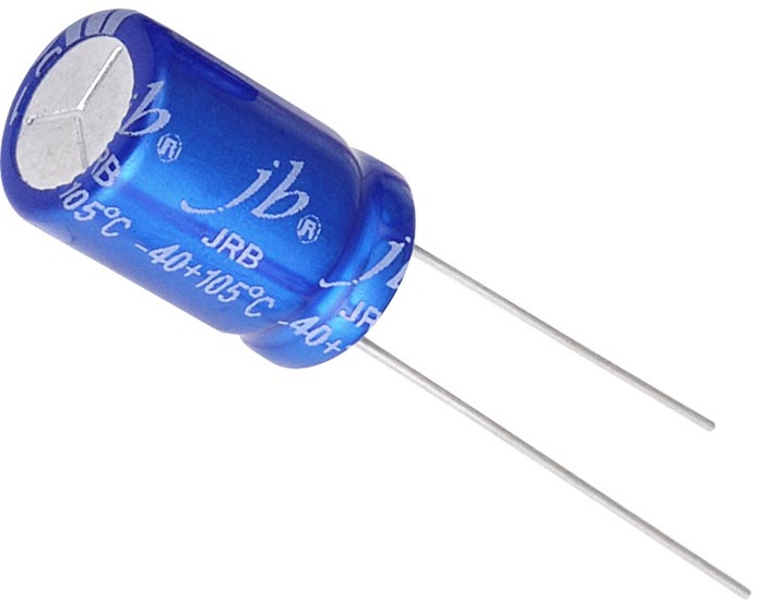 Конденсатор Электролитический 105* 4,7 uf 50 v 5x11mm серия JRB JB Capacitors (P/N JRB1H4R7M02000500110000B)