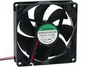 Вентилятор DC Скольжения EE92251B1-0000-G99 12V 92x92x25mm Sunon (P/N EE92251B1-0000-G99)